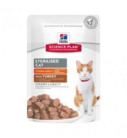 HILL'S SCIENCE PLAN GATTO YADULT STERILISED AL TACCHINO DA 85 GR IN BUSTA