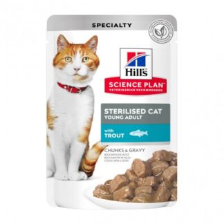 HILL'S SCIENCE PLAN GATTO YADULT STERILISED ALLA TROTA DA 85 GR IN BUSTA