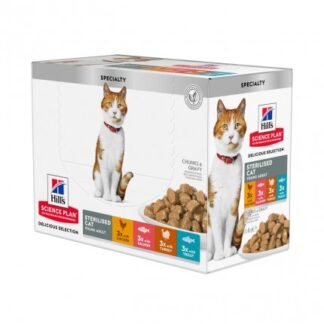 HILL'S SCIENCE PLAN GATTO YADULT STERILISED MULTIPACK 10+2 DA 85 GR IN BUSTA