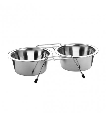 Hunter cane doppia ciotola in acciaio inox 2 x 250 ml
