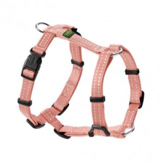 HUNTER CANE PETTORINA TRIPOLI IN NYLON SMALL RIFLETTENTE ROSA CHIARO