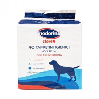 INODORINA TAPPETINI IGIENICI CON CLOREXIDINA 60 x 90 CM  DA 40 PEZZI
