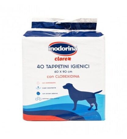 INODORINA TAPPETINI IGIENICI CON CLOREXIDINA 60 x 90 CM  DA 40 PEZZI