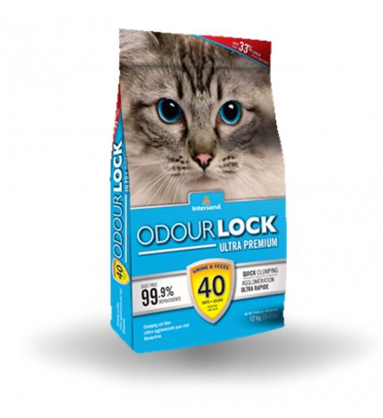 INTERSAND GATTO LETTIERA AGGLOMERANTE ODOURLOCK DA 12 KG