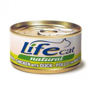 Life cat naturale pollo e anatra da 70 gr in lattina