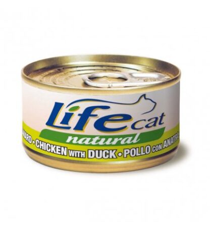 Life cat naturale pollo e anatra da 70 gr in lattina