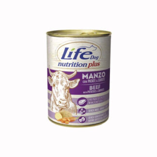Lifepetcare cane life dog complete menu con manzo e patate da 400 gr in lattina
