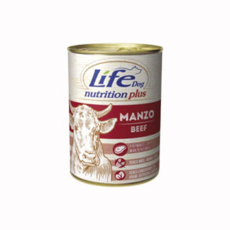 Lifepetcare cane life dog complete menu con manzo da 400 gr in lattina