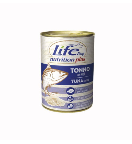 Lifepetcare cane life dog complete menu con tonno da 400 gr in lattina