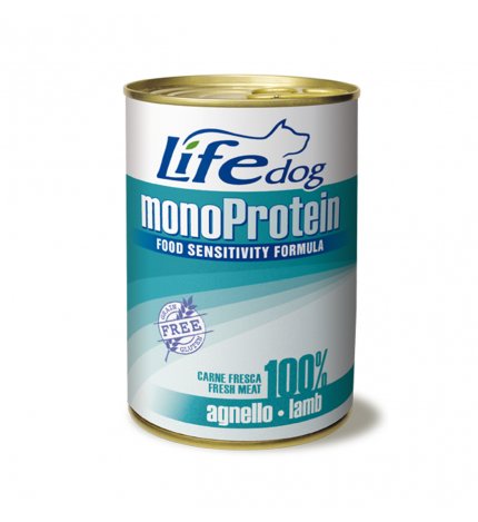 LIFEPETCARE CANE LIFE DOG MONOPROTEIN CON AGNELLO DA 390 GR IN LATTINA
