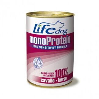 LIFEPETCARE CANE LIFE DOG MONOPROTEIN CON CAVALLO DA 390 GR IN LATTINA