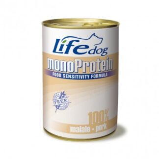 LIFEPETCARE CANE LIFE DOG MONOPROTEIN CON MAIALE DA 390 GR IN LATTINA