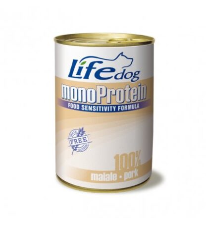 LIFEPETCARE CANE LIFE DOG MONOPROTEIN CON MAIALE DA 390 GR IN LATTINA