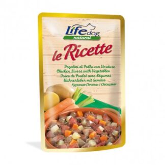 LIFEPETCARE CANE LIFE DOG NATURAL LE RICETTE FEGATINI DI POLLO CON VERDURE DA 95 GR IN BUSTA