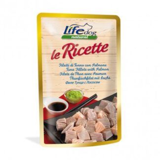 LIFEPETCARE CANE LIFE DOG NATURAL LE RICETTE FILETTI DI TONNO CON SALMONE DA 95 GR IN BUSTA