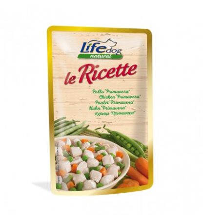 LIFEPETCARE CANE LIFE DOG NATURAL LE RICETTE POLLO PRIMAVERA DA 95 GR IN BUSTA