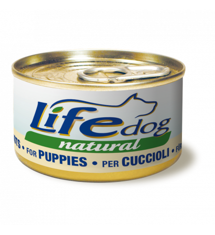 Lifepetcare cane life dog natural per cuccioli puppies da 90 gr in lattina