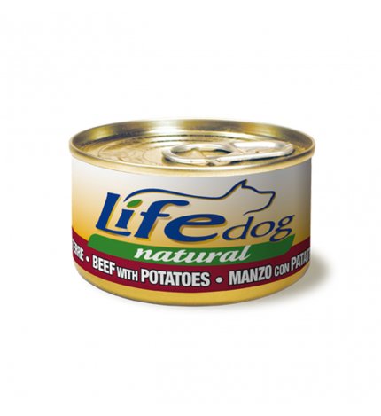 LIFEPETCARE CANE LIFE DOG NATURALE MANZO E PATATE DA 90 GR IN LATTINA