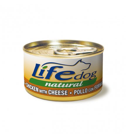 LIFEPETCARE CANE LIFE DOG NATURALE POLLO CON FORMAGGIO DA 90 GR IN LATTINA