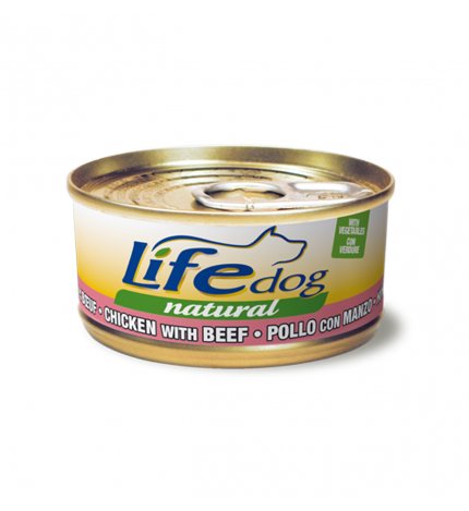 LIFEPETCARE CANE LIFE DOG NATURALE RAGU' DI POLLO CON MANZO DA 170 GR IN LATTINA