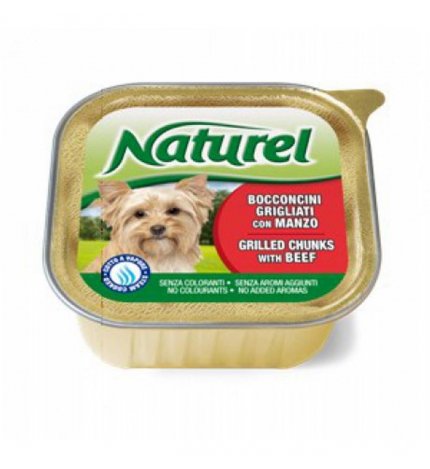 Lifepetcare cane naturel dog bocconcini grigliati con manzo da 150 gr in vaschetta