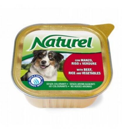 Lifepetcare cane naturel dog manzo riso e verdure da 300 gr in vaschetta