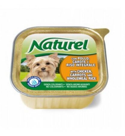 Lifepetcare cane naturel dog pollo carote con riso integrale da 150 gr in vaschetta