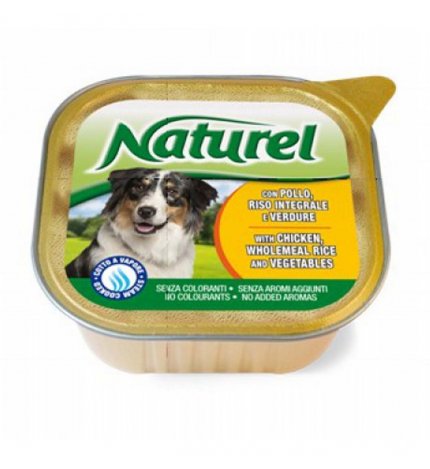 Lifepetcare cane naturel dog pollo riso integrale e verdure da 300 gr in vaschetta