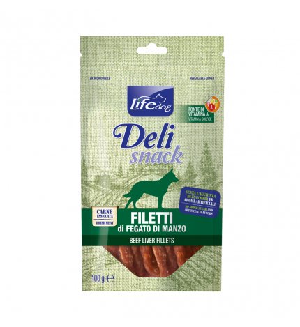 LIFEPETCARE CANE SNACK FILETTI ESSICCATI AL FEGATO DA 100 GR