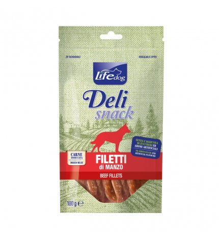 LIFEPETCARE CANE SNACK FILETTI ESSICCATI AL MANZO DA 100 GR