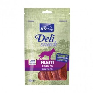 LIFEPETCARE CANE SNACK FILETTI ESSICCATI ALL'ANATRA DA 100 GR