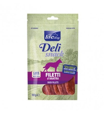 LIFEPETCARE CANE SNACK FILETTI ESSICCATI ALL'ANATRA DA 100 GR