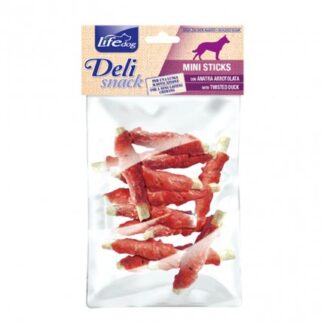 LIFEPETCARE CANE SNACK LIFE DOG DELI SNACK MINI STICKS MASTICATIVI ALL' ANATRA DA 100 GR