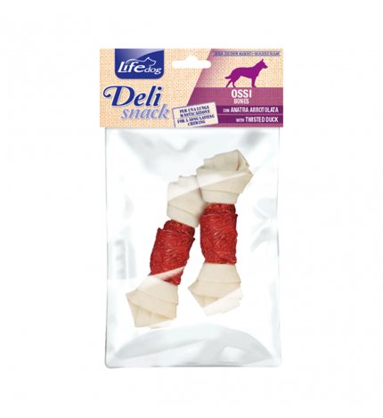 LIFEPETCARE CANE SNACK LIFE DOG DELI SNACK OSSI CON ANATRA DA 140 GR