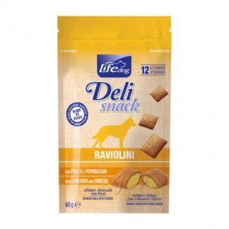 LIFEPETCARE CANE SNACK LIFE DOG DELI SNACK RAVIOLINI CON POLLO E FORMAGGIO DA 60 GR