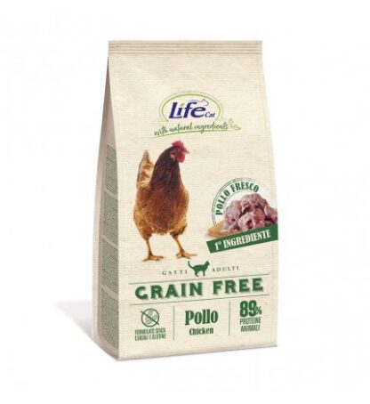 Lifepetcare gatto adult grain free con pollo fresco e patate da 400 gr
