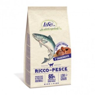 Lifepetcare gatto adult low grain con salmone fresco da 400 gr