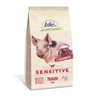Lifepetcare gatto adult sensitive con maiale fresco da 1,5 kg