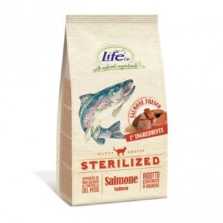 Lifepetcare gatto adult sterilizzato con salmone fresco da 1,5 kg