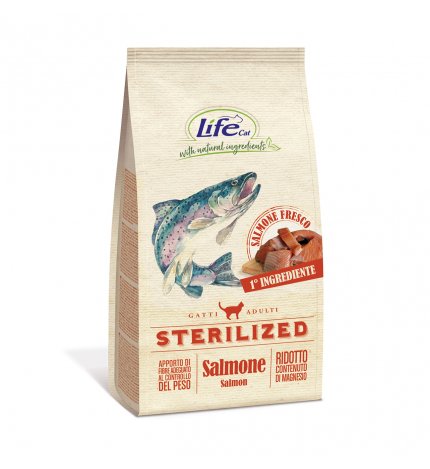 LIFEPETCARE GATTO ADULT STERILIZZATO CON SALMONE FRESCO DA 7,5 KG