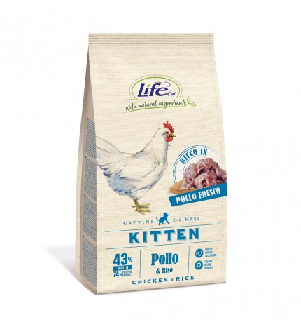 Lifepetcare gatto kitten con pollo fresco da 400 gr