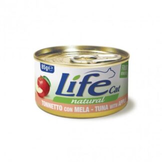 LIFEPETCARE GATTO LIFE CAT NATURAL AL TONNETTO CON MELA DA 85 GR IN LATTINA
