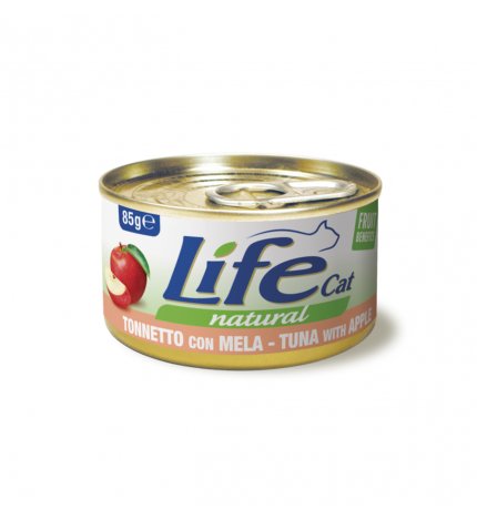 LIFEPETCARE GATTO LIFE CAT NATURAL AL TONNETTO CON MELA DA 85 GR IN LATTINA