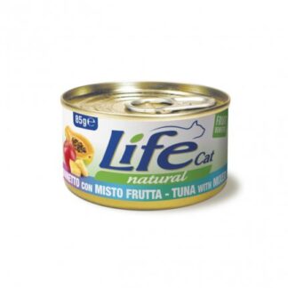 LIFEPETCARE GATTO LIFE CAT NATURAL AL TONNETTO CON MISTO FRUTTA DA 85 GR IN LATTINA