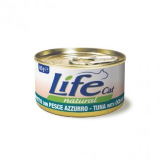 LIFEPETCARE GATTO LIFE CAT NATURAL AL TONNETTO CON PESCE AZZURRO DA 85 GR IN LATTINA