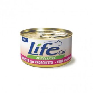 LIFEPETCARE GATTO LIFE CAT NATURAL AL TONNETTO CON PROSCIUTTO DA 85 GR IN LATTINA