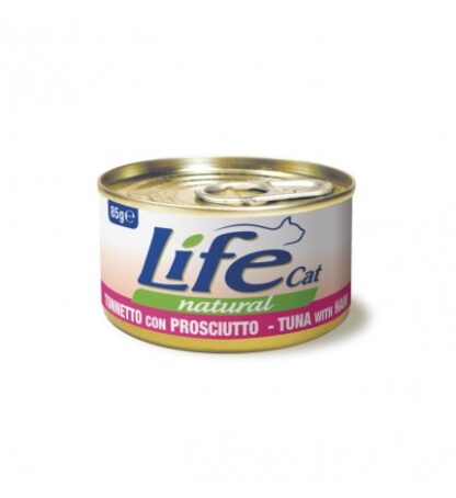LIFEPETCARE GATTO LIFE CAT NATURAL AL TONNETTO CON PROSCIUTTO DA 85 GR IN LATTINA
