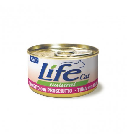LIFEPETCARE GATTO LIFE CAT NATURAL AL TONNETTO CON PROSCIUTTO DA 85 GR IN LATTINA