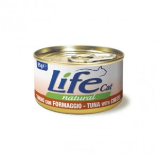 LIFEPETCARE GATTO LIFE CAT NATURAL AL TONNO CON FORMAGGIO DA 85 GR IN LATTINA
