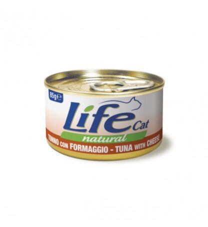 LIFEPETCARE GATTO LIFE CAT NATURAL AL TONNO CON FORMAGGIO DA 85 GR IN LATTINA
